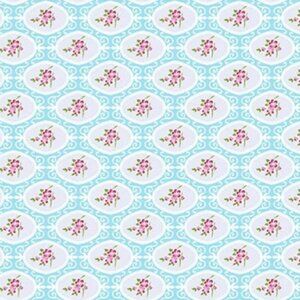 Cherry Blossom-Blue-Charlotte by Tanya Whelan from FreeSpirit - Floral Fabric